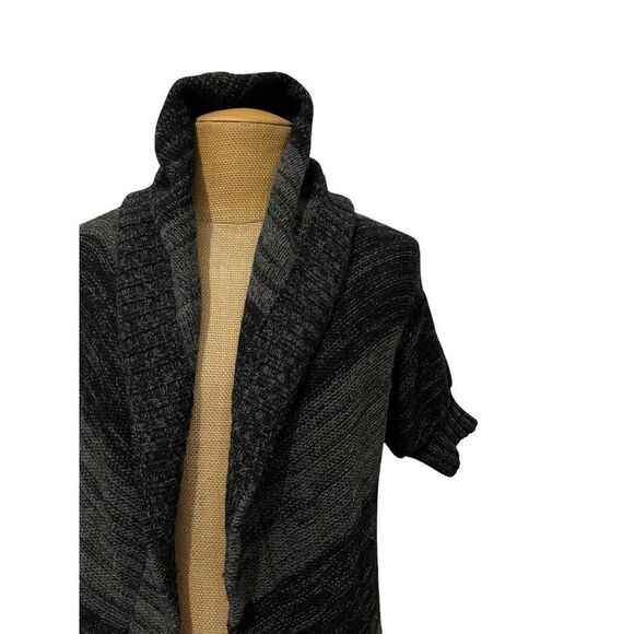 VINCE Women's Overcoat Hooded Alpaca Cashmere Wool Blend Gray Knitted Size XS‎ - Picture 4 of 8